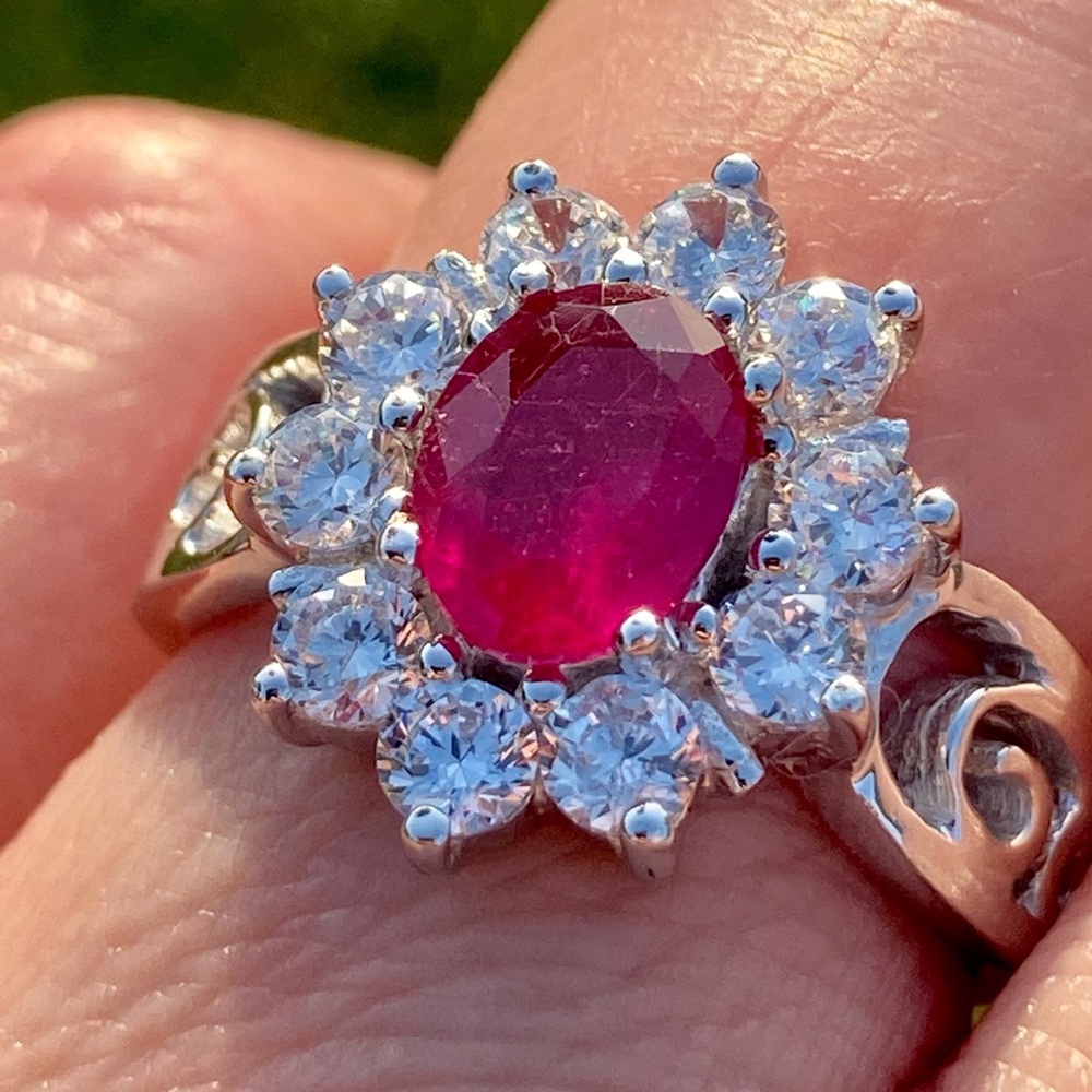 Sparkling Genuine Ruby Ring - image 8
